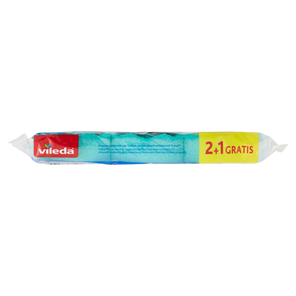 Vileda Ondattiva - spugna abrasiva da cucina, antigraffio. 2+1x